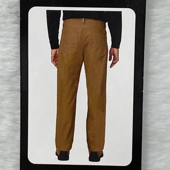 CAT Caterpillar Work Pants Mens 38 x 30 Brown Canvas Fleece Lined Insulated - Picture 6 of 12